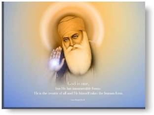 Giftsmate 10x10 Inches Divine Guru Nanak Dev Ji Sikhism Sikh Guru Canvas Wall Painting Hangings Gurpurab Diwali Canvas 10 Inch X 10 Inch Painting Price In India Buy Giftsmate 10x10 Inches