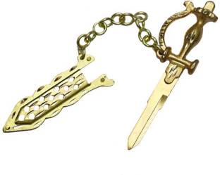 Golden Fox Brass_Golden_Blank-Key Left Cut With Cover For All Motor Bikes Key Chain