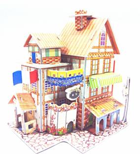 Wolfbush 3d Puzzles Wooden Handmade Dollhouse Miniature Diy House
