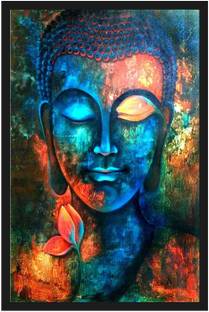 God Buddha Painting Poster With Frame Gloss Lamination 14x20 Inch Without Glass Fine Art Print Animals Decorative Posters In India Buy Art Film Design Movie Music Nature And Educational Paintings Wallpapers