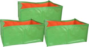 Coirgarden Terrace Gardening HDPE Grow Bags for Vegetable Plants (24"x12"x9" inches) - [60cms(L) X30cms(W) X22cms(H)] - Pack of 3 Plant Container Set