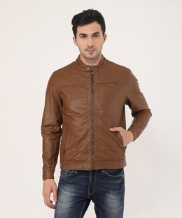 us polo brown leather jacket