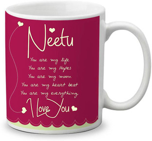 Simple Neetu Name Ceramic Coffee Gifts 