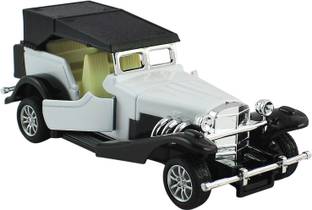 Dealbindaas Metal Die Cast 1 32 Classic Old Antique Car Model Pull Back Action Opening Doors Dinky Car Toys Children Gift Collection White Metal Die Cast 1 32