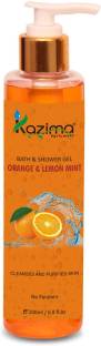 KAZIMA Orange & Lemon Mint with Vitamins C Luxury Body Wash & Bath Shower Gel