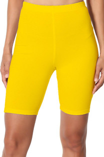 womens yellow cycling shorts