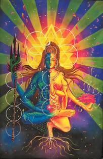 Artcentral Spiritual Series Ardhanareshwar Shiva Parvati Art Type