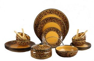 golden colour dinner set