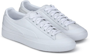 puma clyde rubber toe white