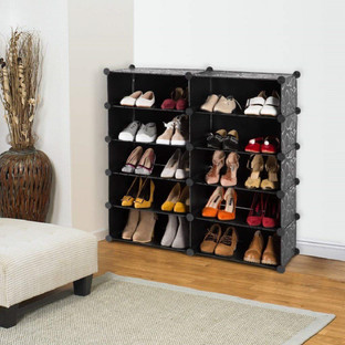 black shoe stand