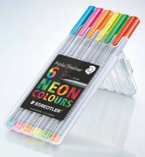 Staedtler Triplus Fineliner Pens 6-Color Pastel Set 