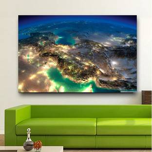 Very Nice Satellite Images Of Iran Wallpaper Wall Decor Poster No