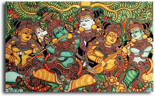 Pixelartz Canvas Painting Radha Krishna Mural Painting Without