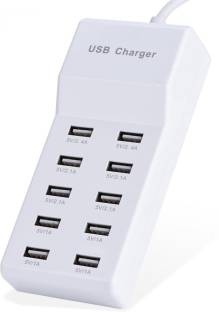 Smacc 10 Port USB Fast Charging Charger Power Adapter Station MAX Output 5V 10A EU Plug White Adapter USB Charger