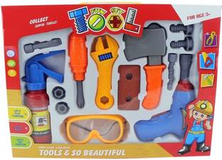 Charming Treasures Carpenter Kids Toy Tool Set Pretend Playset