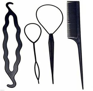 VinshBond Hair Styling Kits Bun maker for Womens/ Girls Set Of 4 Hair  Accessories Set, Black Hair Accessory Set Price in India - Buy VinshBond Hair  Styling Kits Bun maker for Womens/
