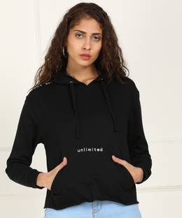 Nike Full Sleeve Solid Women S Sweatshirt Buy Black Nike Full