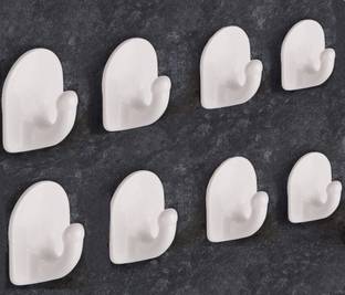 Docoss Pack 8 Self Adhesive Hooks Nail Free Strong Sticker Hanger