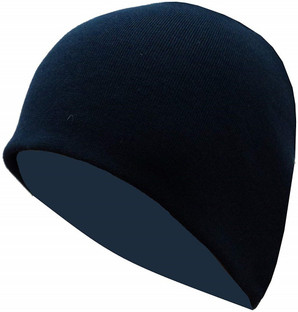H2Y Solid round wool cap winter black 