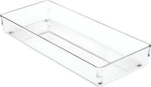 Small Plastic Drawer Insert InterDesign Linus Organiser Tray Pack of 2 Accessories Organiser Boxes Clear 