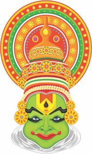 Keralashopee Kathakali Mural Canvas 14 Inch X 12 5 Inch Painting