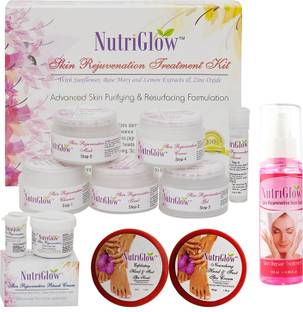 Nutriglow Set 1 Skin Rejuvenation Facial Kit Bleach Cream Hand