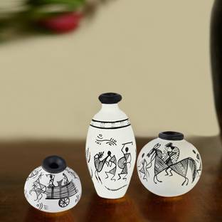 Ihandikart Warli Painting Pots By Ihandikart Handicrafts