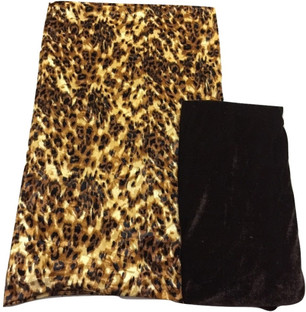BKRKJ Velvet Animal Print, Solid Salwar 