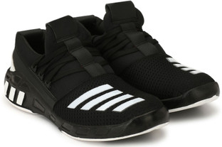 branded black sports shoes