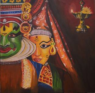 Art Factory Kathakali Canvas 24 Inch X 16 Inch Painting Price In