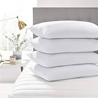 Changers Polyester Fibre Solid Bed/Sleeping Pillow Pack of 4