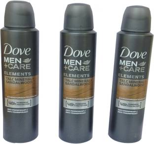 Dove Talc Mineral Sandalwood Pack 2 Deodorant Spray For Men