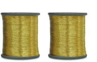 Embroiderymaterial 0.1 MM Gold Zari Metallic Thread for Embroidery, Craft & Jewellery Making Thread