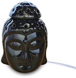 Bright Shop Ceramic Electric Aroma Oil Burner Buddha Shape Aroma Burner Natural Air Fragrance For Office & Home Black Electric Diffuser Diffuser