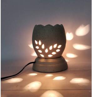 Bright Shop Ceramic Electric Diffuser Oil Burner Flower Design Aroma Oil Burner Natural Air Fragrance For Office & Home (Brown Colour) Diffuser