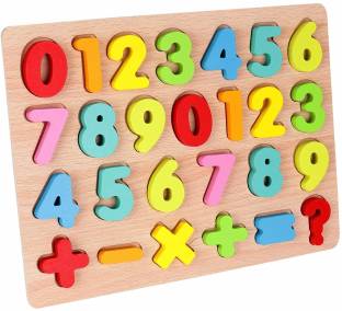 Webby Wooden Counting Numbers (0 to 9) Educational Tray Toy for Kids