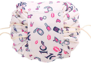 drawstring makeup organizer and travel bag