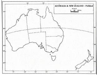 Political Map Of Australia And New Zealand