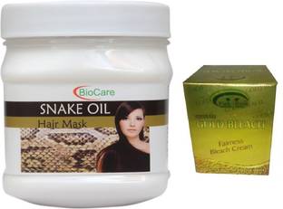 Pink Root Mix Fruit Bleach 43g With Biocare Snake Oil Hair Mask