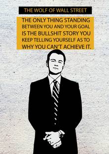 Lab No 4 The Wolf Of Wall Street Famous Dialogue Movie Quote Poster A3 Size Amazon In Home Kitchen