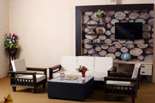 Allie Wood Wooden Sheesham Premium Quality Sofa Set With Cushions Special Pu Polish Fabric 3 1 1 Walnut Brown Sofa Set Price In India Buy Allie Wood Wooden Sheesham