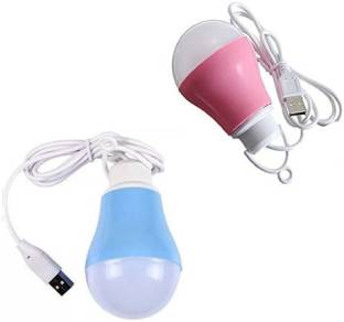 WEBDOO INFOTECH pack of 2 5W Portable Mini bulb (90% Energy Saving with hanger) USB Wired Bulb (Multicolor) 96 Led Light