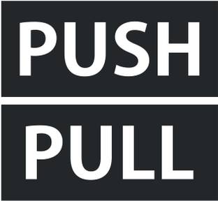 Signever Push Pull Sign Sticker For Glass Door Home Office Hospital Mall Business L X H 11 5 Cm X 11 5 Cm Emergency Sign Price In India Buy Signever Push Pull