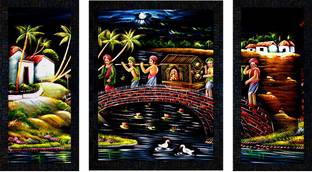 Waqi Islamic Art Black Velvet Cloth Golden Embroidery Embroidery