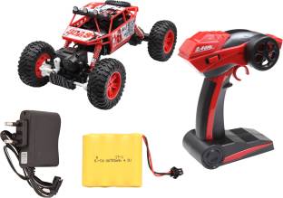 Miss & Chief Rock Crawler All-wheel-drive RC Car with light - Included battery and charger Red