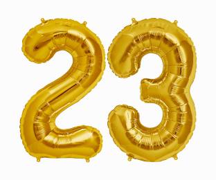 Flipkart Com Uniqon Solid 40 64 Cm Size Numerical Number Two Digit 23 Soild Golden Color 3d Foil Balloons For Kids Party Supplies Birthday And Anniversary Parties Decoration And Celebration Balloon Balloon