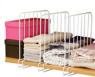 Closet Shelf Dividers Wardrobe Partition Shelves Divider Clothes Wire Shelving White Housekeeping /& Organizers Home /& Garden