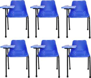 Finch Fox Student Chair Glossy Seat Writing Pad Heavy Pipe Anti Skid Buffer In Glossy Royal Blue Color Set Of 6 Na Study Arm Chair Price In India Buy