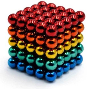 Aomeiter 5MM 216 Pieces Multicolored Magnetic Balls MagnetsToys Sculpture Building Magnetic Blocks Magnet Cube Gift for Intellectual Development Office Toy Stress Relief Gift for Teens and Adult 8 Color by JZKJ