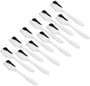 JAMBOREE High Quality food grade Polished Stainless Steel spoon (pack of 12) Stainless Steel Ice-cream Spoon Set
